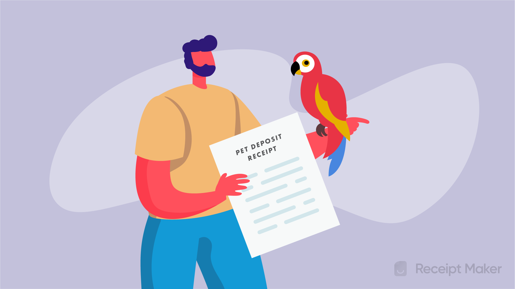 man-with-parrot-holding-pet-deposit-receipt
