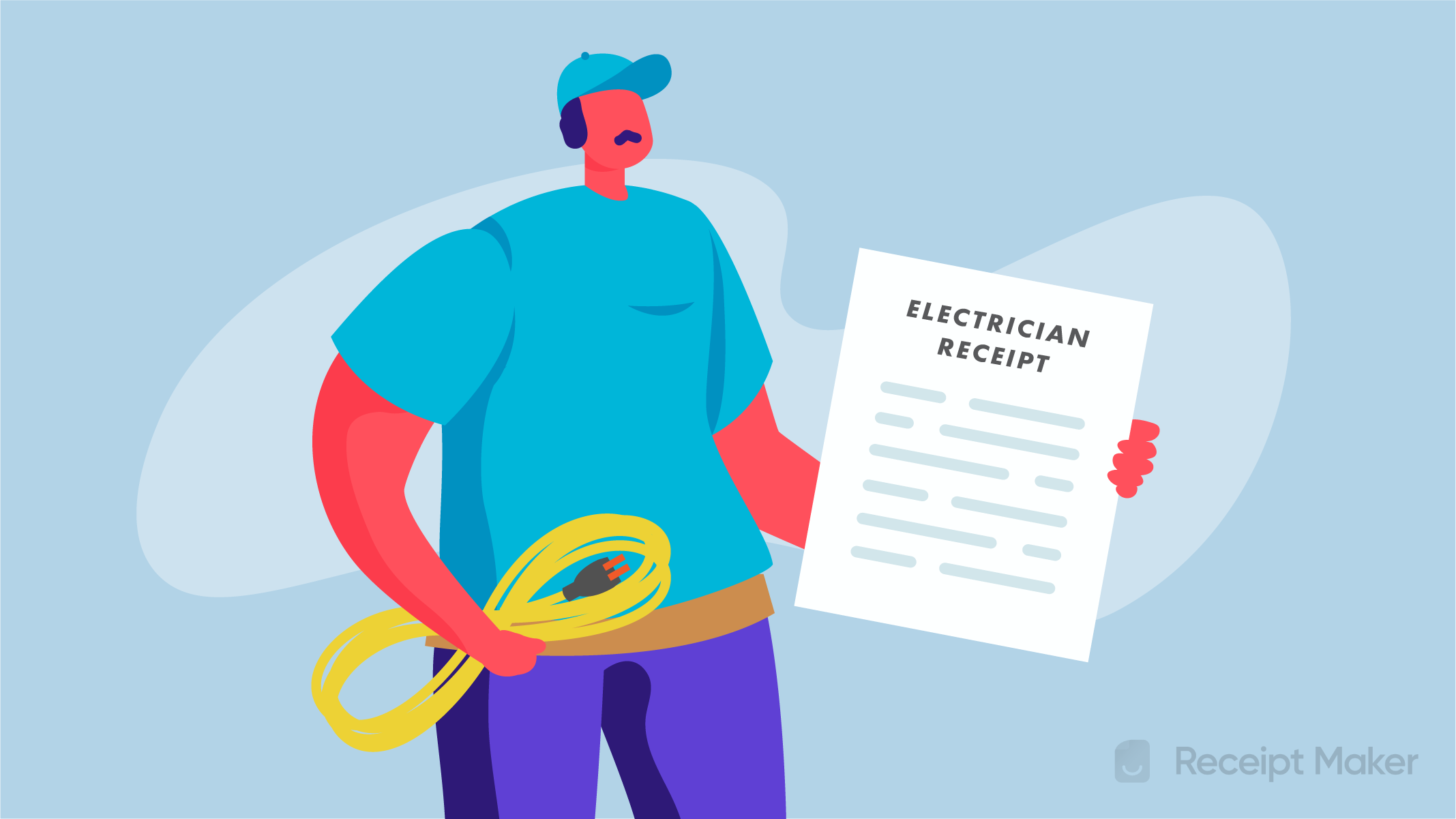 man-with-extension-cord-holding-electrician-receipt